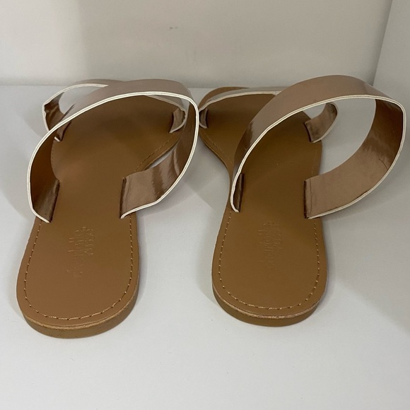 Charlotte Russe Rose Gold 2 Strap Sandals Size 9 - Picture 3 of 5